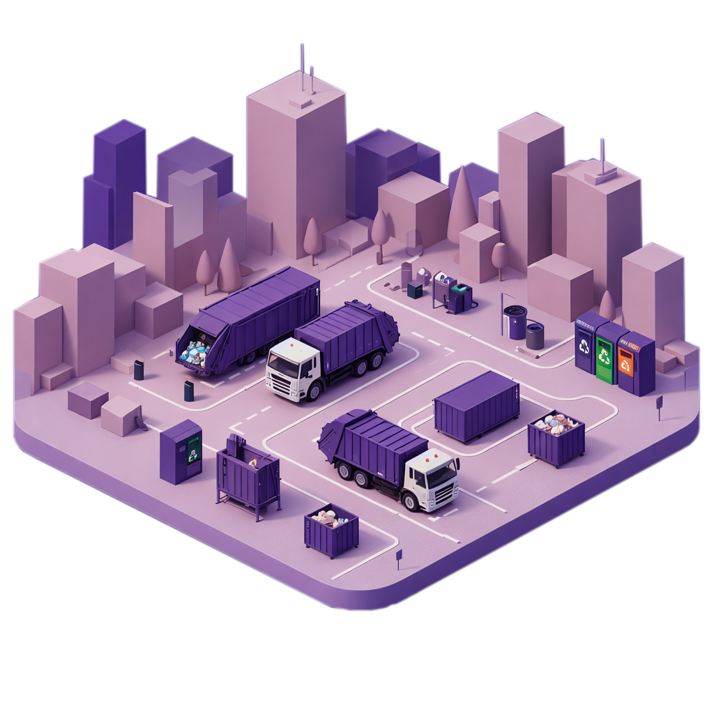 Visualisatie van het DeriQ-platform voor afvalinzameling